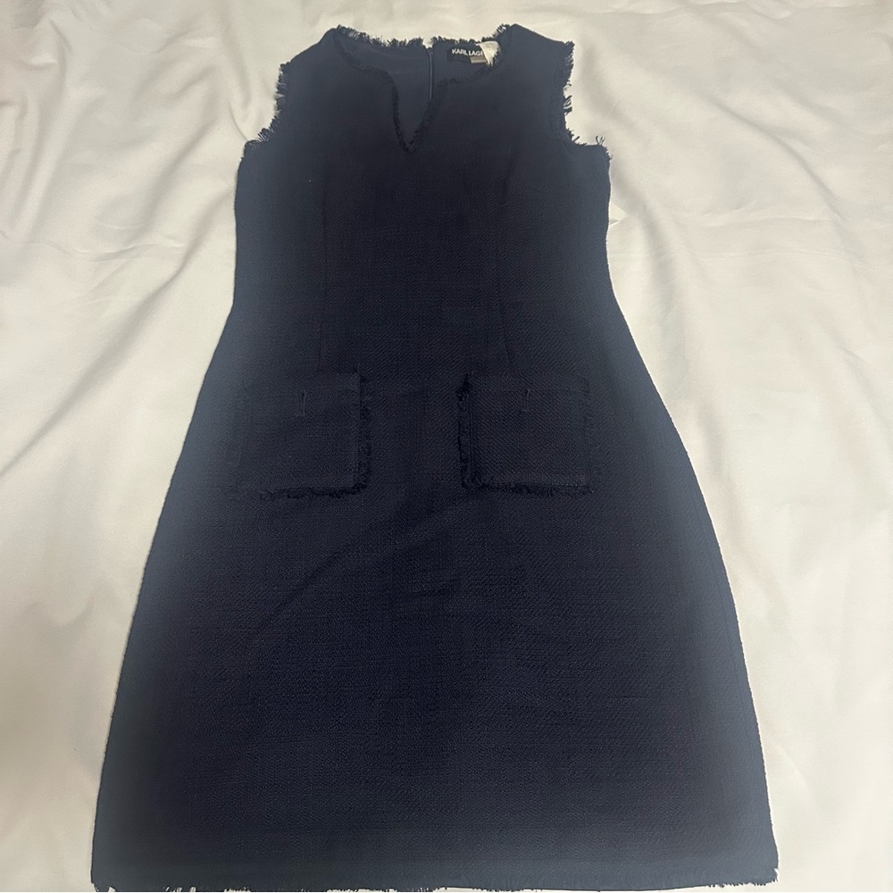 Karl Lagerfeld Navy Textured Garment